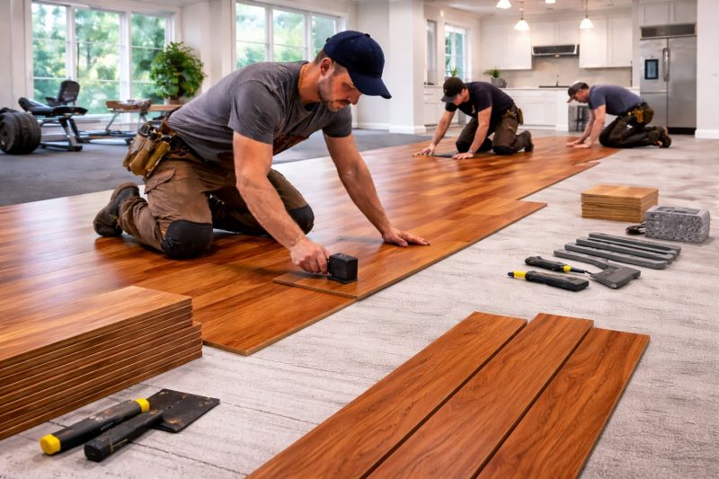 Cherry Floor Installation in Nashua, NH
