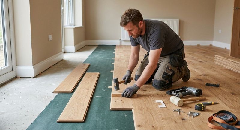 Dark Wood Floor Installation in Nashua, NH