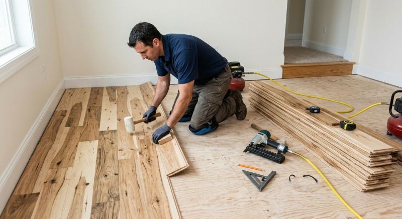Hickory Floor Installation in Nashua, NH