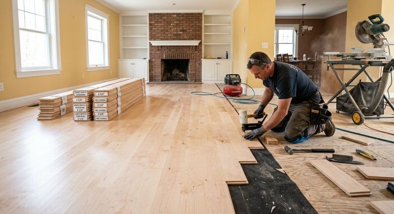 Maple Flooring Installation in Andover, MA