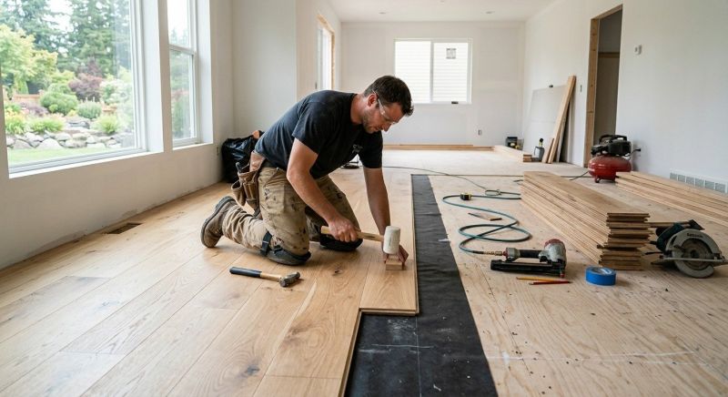 Oak Floor Installation in Bedford, NH