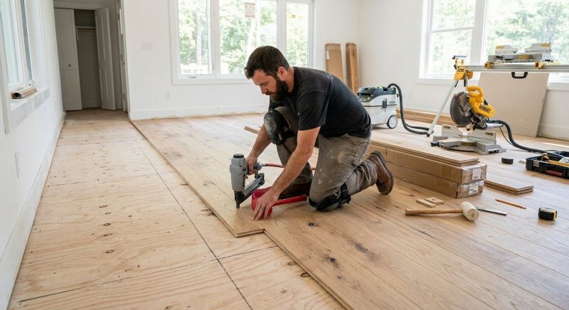 Oak Floor Installation in Dracut, MA
