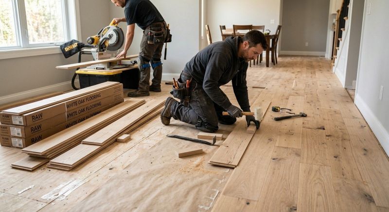 Oak Floor Installation in New Ipswich, NH