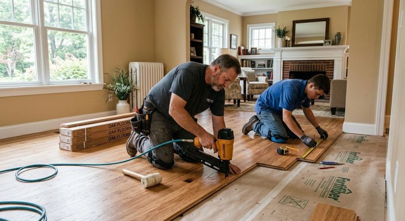 Oak Floor Installation in Worcester County, MA