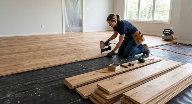 Wide Plank Floor Installation in Nashua, NH